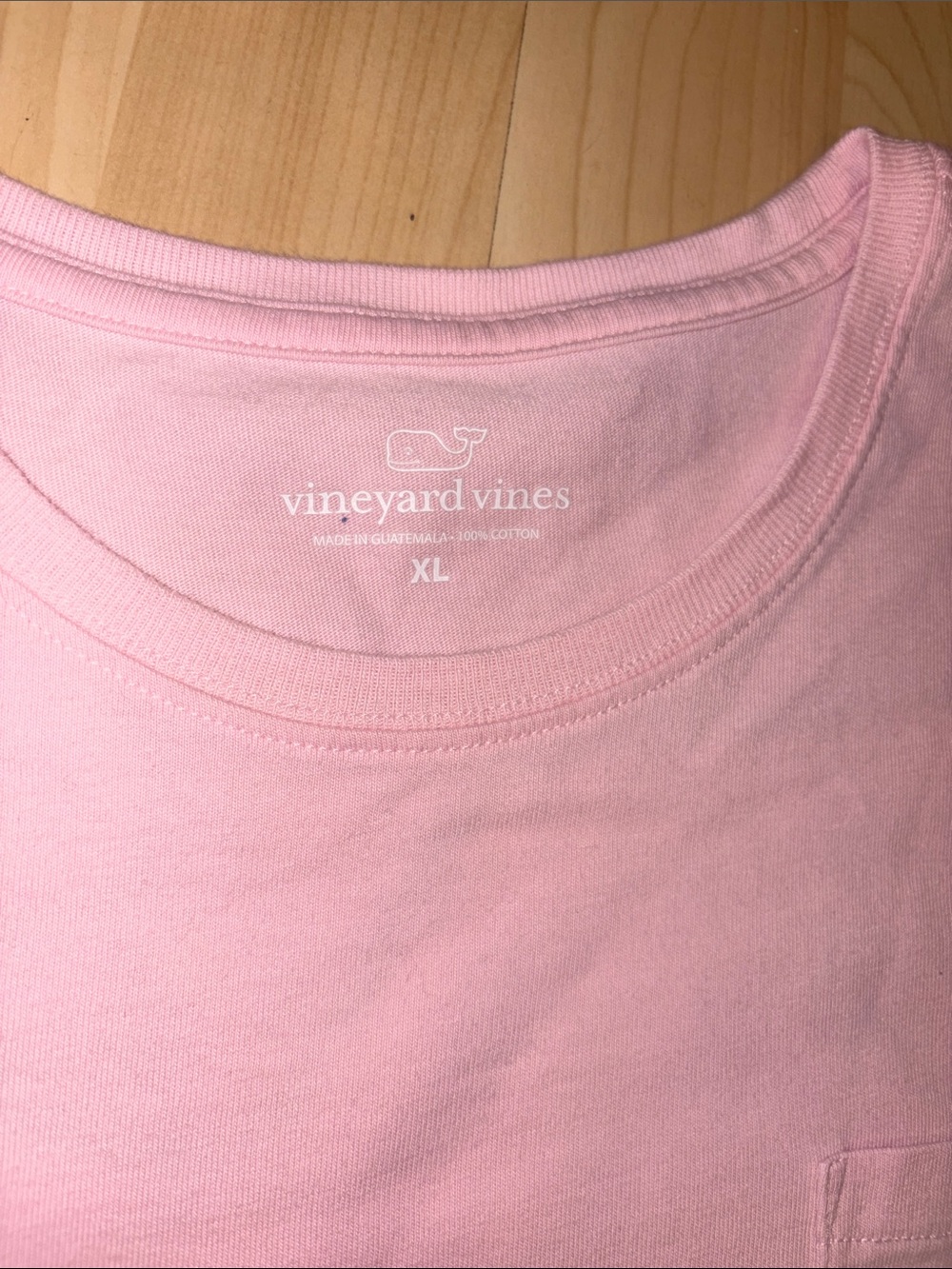 Vineyard Vines Light Pink Short-Sleeve Pocket Tee XL - Picture 4 of 7